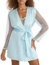 Flora Nikrooz Showstopper Charmeuse Robe In Blue