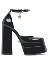 Versace Aevitas Patent Crystal Medusa Platform In Black