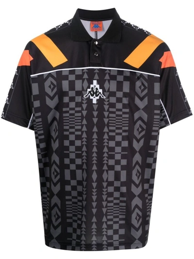 Marcelo Burlon County Of Milan Xkappa Logo-patch Polo Shirt In Black