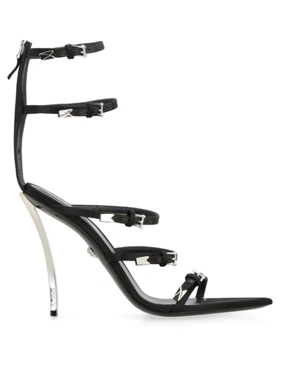 Versace Pin-points Sandals In Black