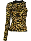 VERSACE JEANS COUTURE MULTICOLOR PRINTED LONG SLEEVE T-SHIRT,9a8977c3-7dd8-ed91-da28-ed0ebf9d6430