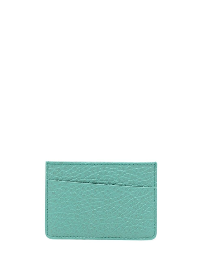 Maison Margiela Four-stitch Leather Cardholder In Green