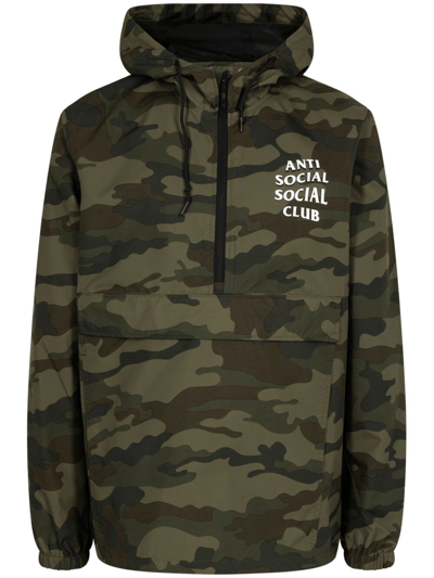 Anti Social Social Club Thought Process Anorak In Green