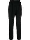 FORTE FORTE ELASTICATED-WAISTBAND TAPERED-LEG TROUSERS