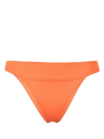 Frankies Bikinis Womens Nick Plisse Bottom In Orange