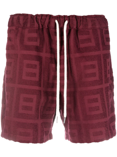 Oas Company Terry Towelled Shorts In Red
