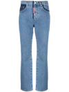Moschino Jeans Two-tone Straight-leg Jeans In Blue