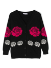 Monnalisa Supersoft Inlay Cardigan In Black