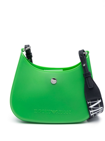 Emporio Armani Recycled Pvc Gummy Bag Shoulder Bag In Green