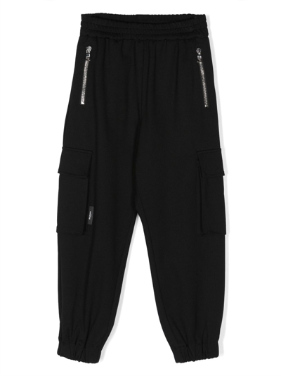 Balmain Kids' Cargo Track Pants In Black