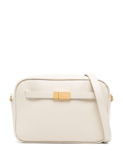 Demellier New York Crossbody Grain Leather Bag In Neutrals