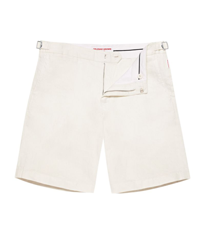 Orlebar Brown Linen Norwich Shorts In White