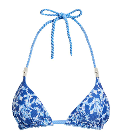 Heidi Klein Tuscany Reversible Bikini Top In Light Blue