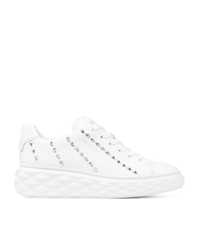 Jimmy Choo Diamond Light Maxi Sneakers In V White,silver