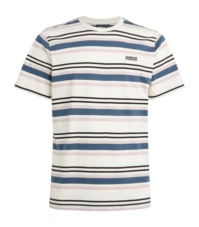 Barbour International Cotton Striped Norwood T-shirt In Whisper White