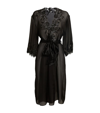 Kiki De Montparnasse Giselle Lace-trim Silk Mini Robe In Black