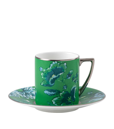 Wedgwood X Jasper Conran Chinoiserie Coffee Cup And Saucer In Green