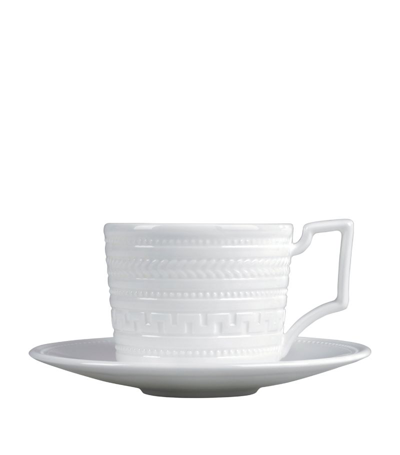 Wedgwood Intaglio Coffee Cup And Saucer In White