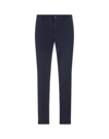 INCOTEX NIGHT BLUE COTTON CANVAS SLIM FIT TROUSERS