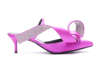 Sergio Rossi Bow-detail Pumps In Fuchsia