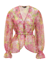 Del Core Cocoon Blouse In Fuchsia