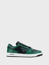 Prada Downtown Sneakers In Nero+verde