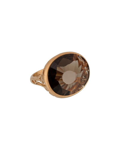 Heritage Pomellato Pomellato 18k 10.00 Ct. Tw. Smoky Quartz Ring (authentic )
