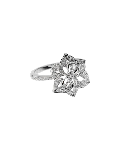 Heritage Boucheron Boucheron 18k 0.57 Ct. Tw. Diamond Small Flower Cocktail Ring (authentic Pre- Owned)