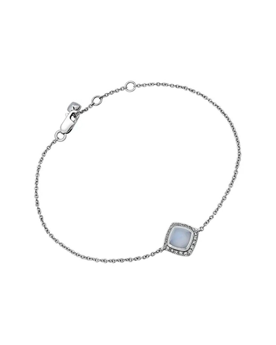 Heritage Fred Of Paris Fred Of Paris 18k 0.10 Ct. Tw. Diamond & Chalcedony Bracelet (authentic Pre- Owned)