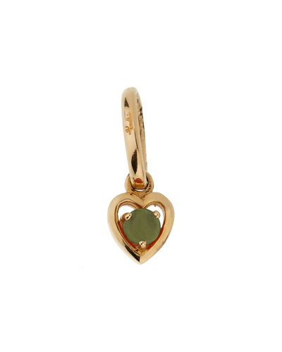 Heritage Pomellato Pomellato 18k 0.30 Ct. Tw. Green Chalcedony Heart Pendant (authentic Pre- Owned)