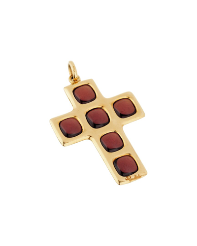 Heritage Pomellato Pomellato 18k 27.00 Ct. Tw. Garnet Cross Pendant (authentic )