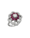 Heritage Graff Graff Platinum 3.20 Ct. Tw. Diamond & Ruby Cocktail Ring (authentic )