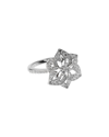 Heritage Boucheron Boucheron 18k 0.57 Ct. Tw. Diamond Small Flower Cocktail Ring (authentic Pre- Owned)