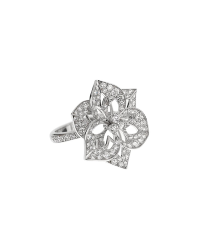 Heritage Boucheron Boucheron 18k 1.55 Ct. Tw. Diamond Large Flower Cocktail Ring (authentic Pre-  Owned)