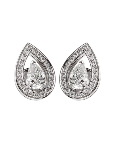 Heritage Fred Of Paris Fred Of Paris 18k 1.52 Ct. Tw. Diamond Lovelight Studs (authentic )
