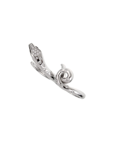 Heritage Boucheron Boucheron 18k 0.50 Ct. Tw. Diamond Kaa Snake Two-finger Ring (authentic Pre-  Owned)