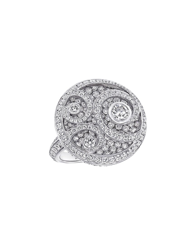 Heritage Graff Graff 18k 4.30 Ct. Tw. Diamond Wave Cocktail Ring (authentic )