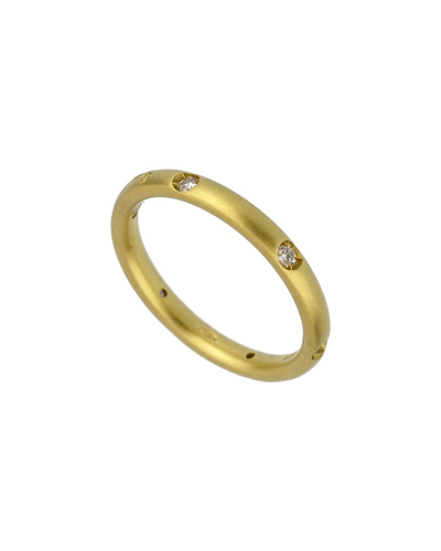 Heritage Pomellato Pomellato 18k 0.18 Ct. Tw. Diamond Matte Finish Ring (authentic )