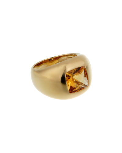 Heritage Boucheron Boucheron 18k 3.00 Ct. Tw. Citrine Cocktail Ring (authentic )