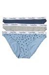 Calvin Klein Assorted Bikinis In Izg Crayon Blue