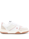 Dsquared2 Textured Leather And Polyamide Sneakers In White
