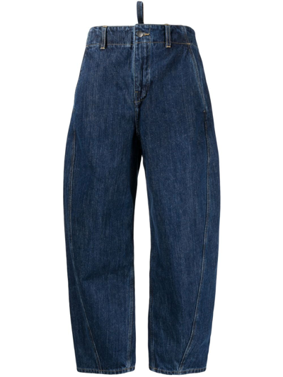 Studio Nicholson Akerman Pants Woman Indigo In Cotton In Blu