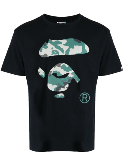 A Bathing Ape Logo-print Short-sleeve T-shirt In Black