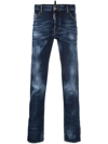 DSQUARED2 LOGO-PATCH STRAIGHT-LEG JEANS