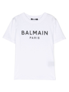 Balmain Logo Cotton Jersey T-shirt In White