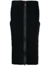 TOM FORD RIBBED ZIP-UP PENCIL SKIRT