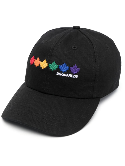 Dsquared2 Embroidered-logo Cotton Baseball Cap In Black
