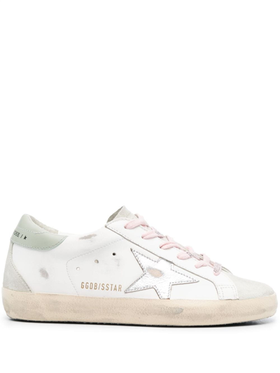 Golden Goose Super-star Leather Sneakers In Grey