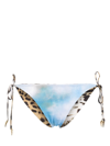 Roberto Cavalli Womens Multicolour Graphic-print Mid-rise Bikini Bottoms In 09000