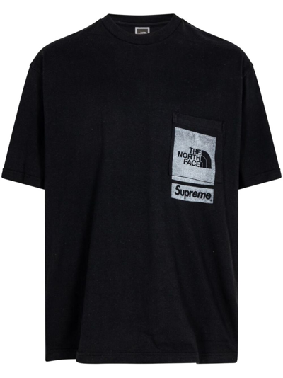 Supreme X Tnf Printed Pocket "black" T-shirt